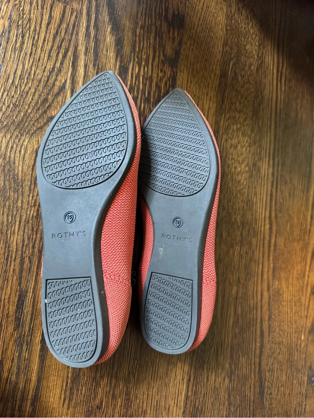 Rothy's Pointed Knit Flat in Coral - Picture 3 of 5